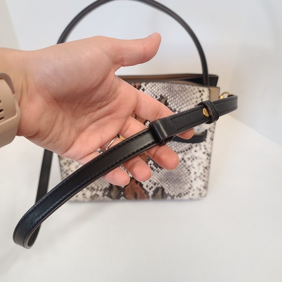 Tory Burch | Lee Radziwill Snake Embossed Small Double Bag in Aspen Multi - Picture 5 of 16